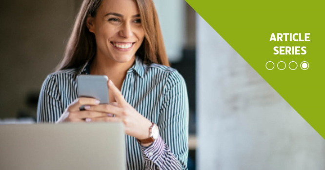 happy mobile employee